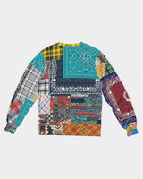 STUNNAS Patchwork Handcrafted French Terry Crewneck Pullover