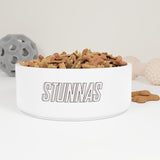 STUNNAS Logo (White) Pet Bowl