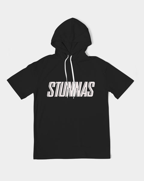 STUNNAS Black Handcrafted Heavyweight Short Sleeve Hoodie