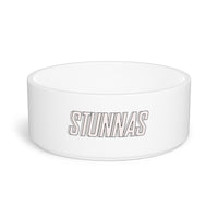 STUNNAS Logo (White) Pet Bowl