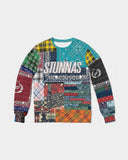 STUNNAS Patchwork Handcrafted French Terry Crewneck Pullover